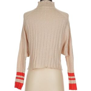 ATELIER DELPHINE The Henrietta Top Almond Chili Stripe Sweater Cotton Blend XS